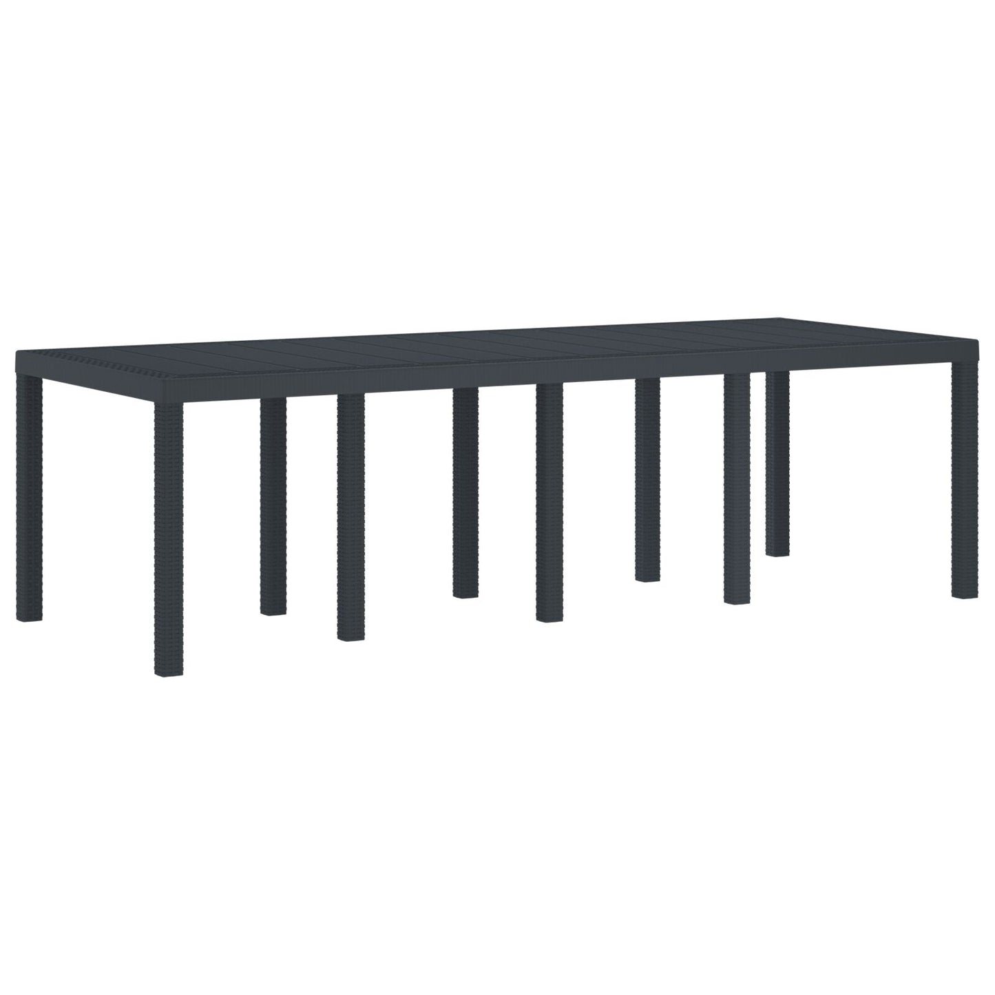 11-Teiliges Garten Essset Mit Kissen Anthrazit Poly-Rattan