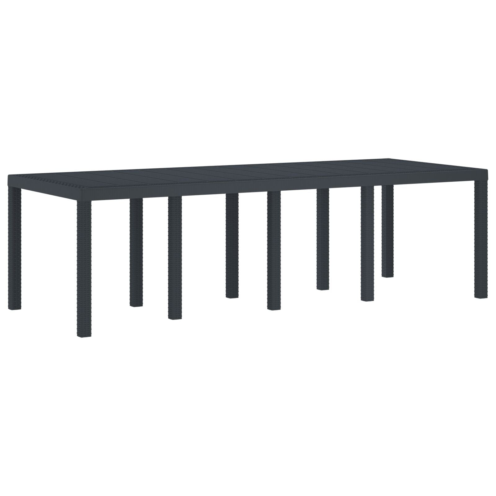 11-Teiliges Garten Essset Mit Kissen Anthrazit Poly-Rattan