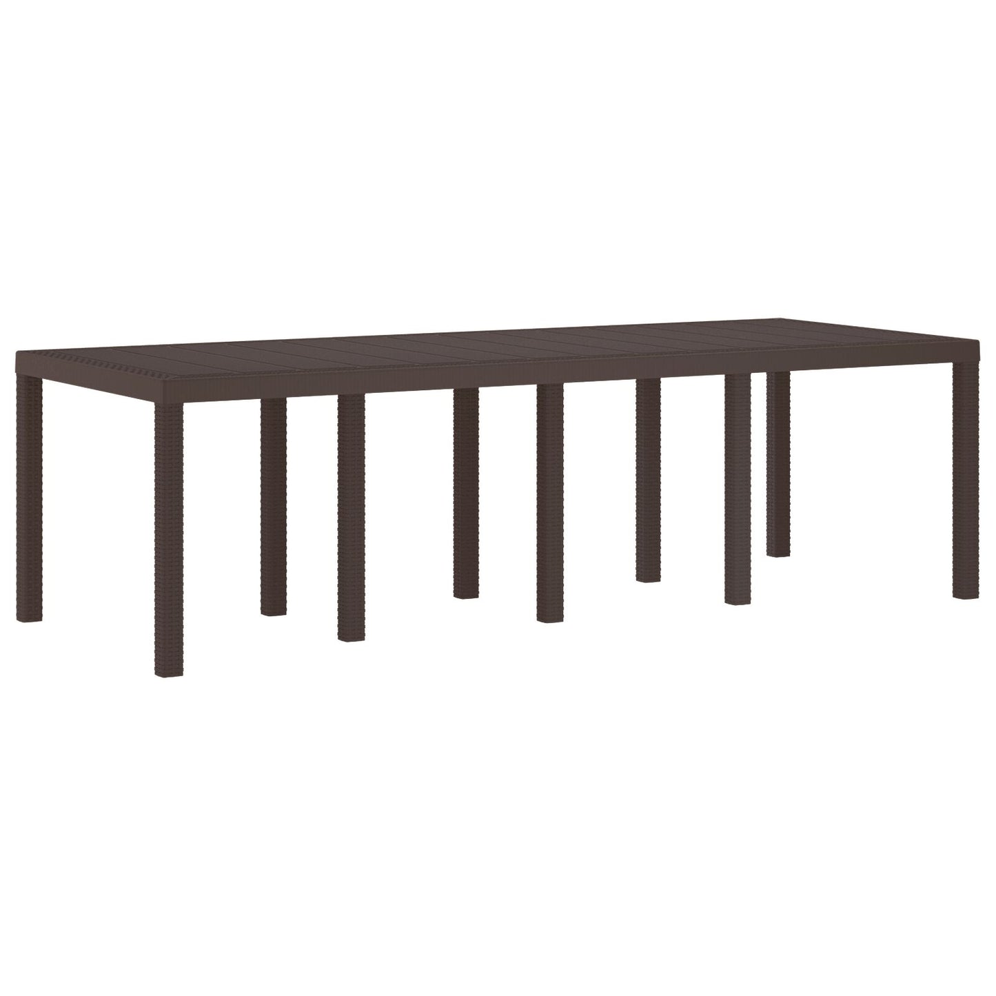 11-Teiliges Garten Essgruppe Mit Kissen Braun Poly Rattan