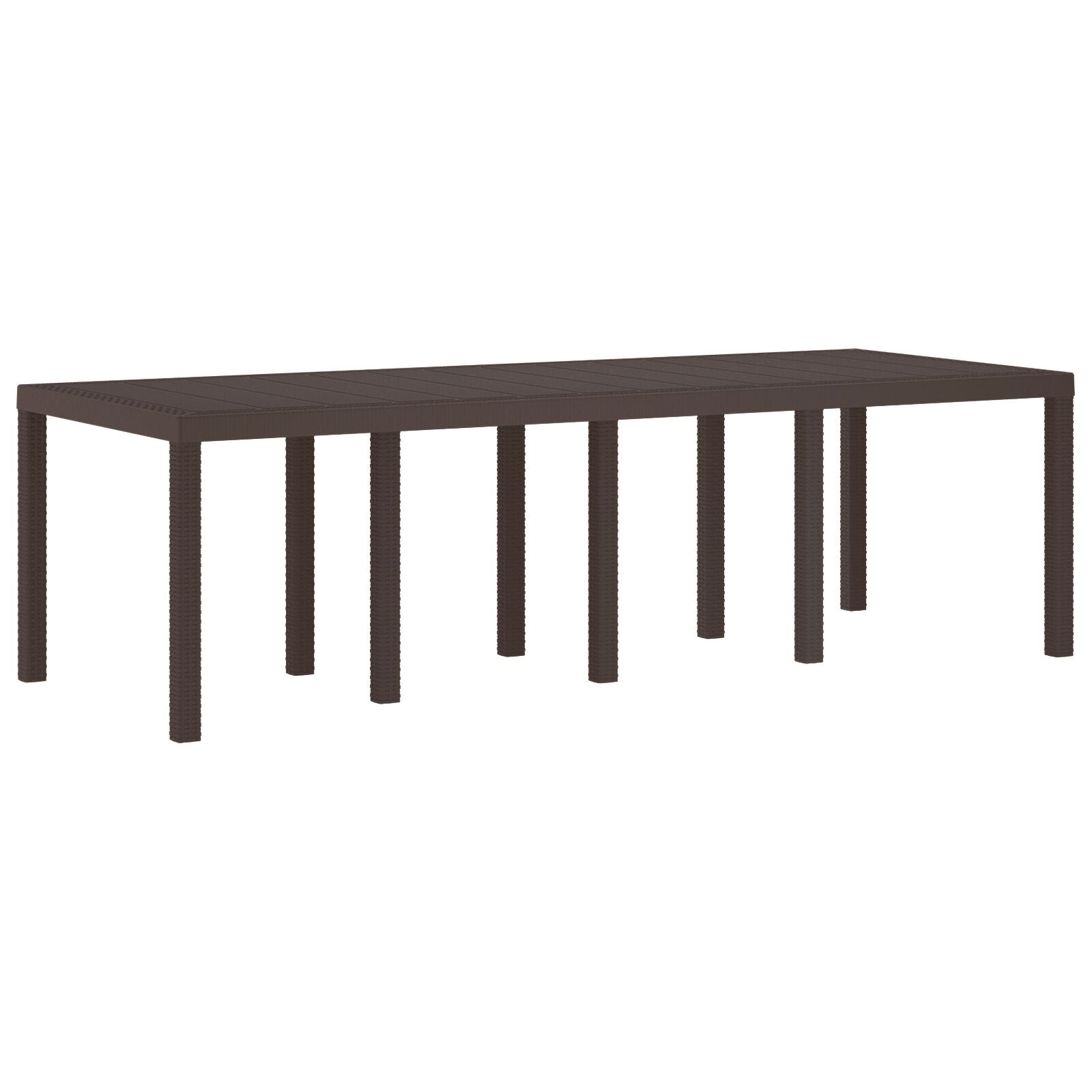 11-Teiliges Garten Essgruppe Mit Kissen Braun Poly Rattan